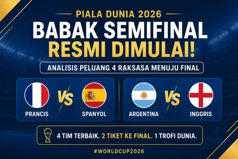 Babak Semifinal Piala Dunia 2026 Resmi Dimulai! Analisis Peluang 4 Raksasa Menuju Final.webp